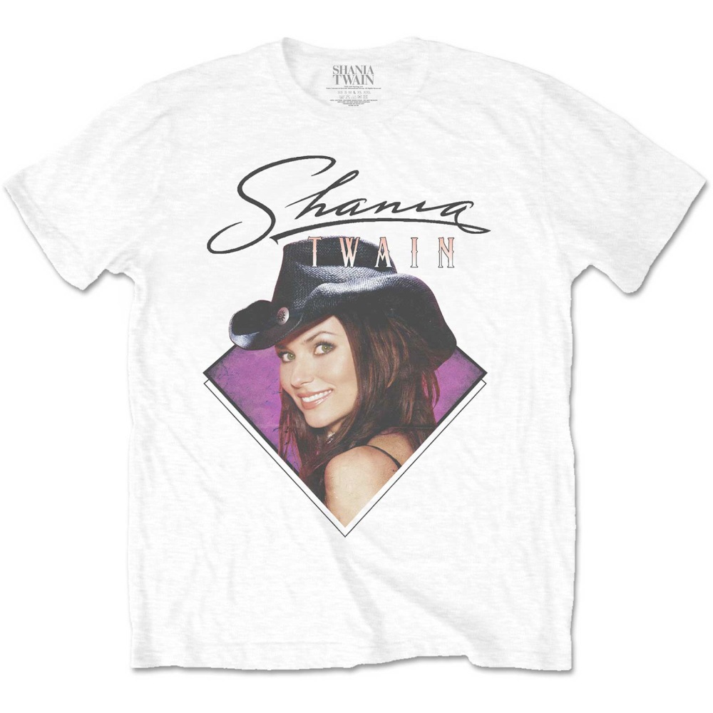 Shania Twain - Purple Photo Tshirt Homme - Blanc